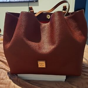 Dooney & Bourke Rich Brown Pebbled Leather Tote